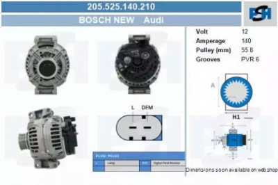 CV PSH 205525140210 -  Генератор